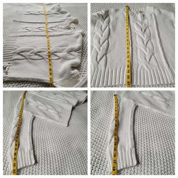 NWT Free People We The Free In A Daze Cable Knit Sweater In Optic White - Picture 14 of 14